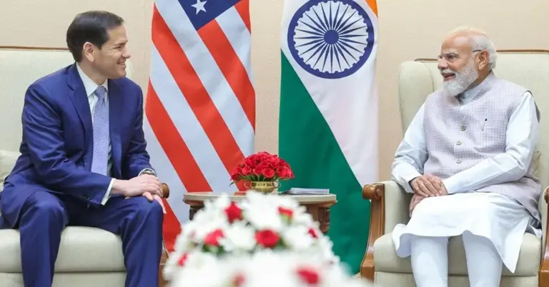 নরেন্দ্র মোদি ও মার্কো রুবিও
